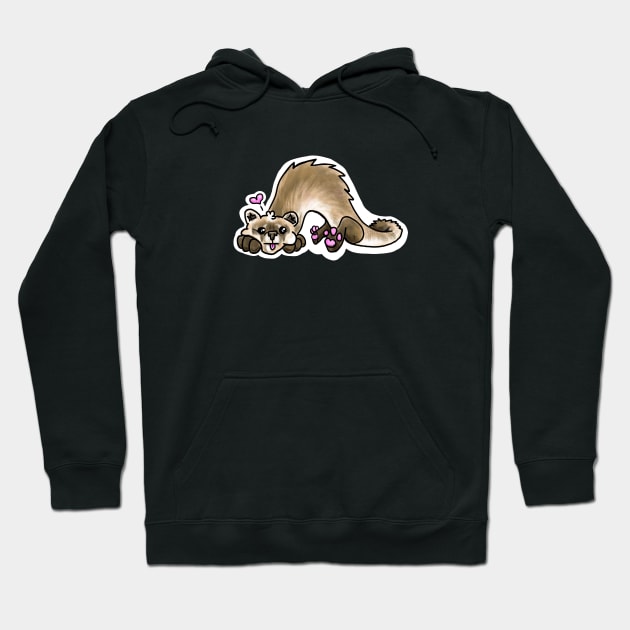 Cute Endangered Black-Footed ferret Hoodie by Incendiarius